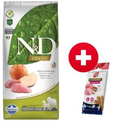 FARMINA N&D Boar & Apple Adult Medium & Maxi 2, 5 kg+ FARMINA N&D Quinoa Dental Treat Flatulence Medium/Maxi 100 g (7 db. ) INGYEN!