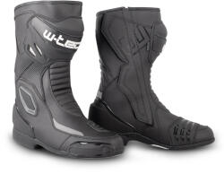 W-TEC Motoros csizma W-TEC Rison EVO, apró szellőzőnyílások, fényvisszaverő elemek, csúszásgátló talp, légáteresztő belső membrán fekete 43 (31053-43)