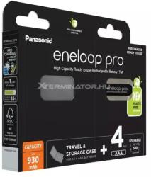 Panasonic Eneloop PRO AAA 930mAh 4 db újratölthető elem + doboz (BK-4HCDEC4BE) (BK-4HCDEC4BE)