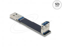 Delock USB 10 Gbps adapter USB A-típusú aljzat - apa csatlakozó, 90°-ban hajlított (67423) (67423)