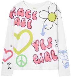 Losan Tricou cu mânecă lungă, fete, alb, Yes Girl, 2-7 ani alb (14234E)