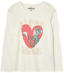 Losan Tricou cu mâneca lunga fete, I love Dinos, 2-7 ani ecru (142354)