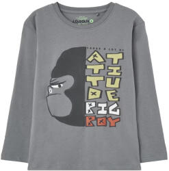 Losan tricou cu mâneci lungi cu model pentru băieți gri (149726)