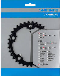Shimano Tiagra FC-RS400 országúti első lánckerék, 5x110 mm, 34T, acél, 2x10s, fekete