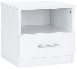 Leziter Miami éjjeliszekrény 1 fiókos 40x40 cm fehér-fehér (LMESZ1F40FF) - everyo
