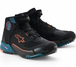 Alpinestars Ghete moto Alpinestars CR-X Drystar negru-albastru-portocaliu fluo (AIM130-663)