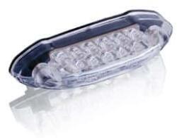 Puig Brake rear light PUIG SHARK (80 x 20 mm) 4605W clear lens with license light (MTP55402)