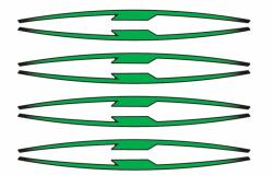 Puig Rim strip PUIG 21833V verde set of 8 rim strips (MTP377002)
