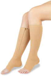 Wellife Ciorapi cu fermoar compresivi - culoare piele 2XL