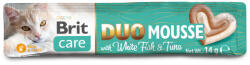 Brit Care Recompense pentru pisici Brit Care Creamy Duo Mousse White Fish Tuna 4 buc x 14 gr