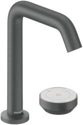 Hansgrohe Tecturis S 2-lyukú mosdócsaptelep 150 CoolStart EcoSmart+ lefolyógarnitúrával, Szálcsiszolt Fekete Króm 73353340 (73353340)