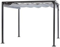 Rila Crafts Pergolă grădină Rila Crafts V11-8, 3 x 3 metri, acoperiș retractabil, gri