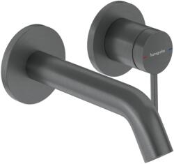 Hansgrohe Tecturis S Egykaros mosdócsaptelep falsík alatti szereléshez, falra szerelhető EcoSmart+ 16, 5 cm-es kifolyóval, Szálcsiszolt Fekete Króm 73350340 (73350340)