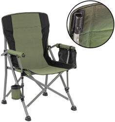 Leziter Comfort Plus karfás horgász szék pohártartóval zöld (YF-02-GREEN) - snaigeshop