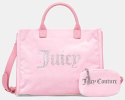 Juicy Couture shopper női velúr Iris Velvet - rózsaszín Univerzális méret
