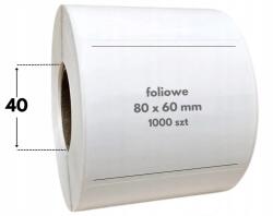  80x60 mm fehér Fólia 1000 db öntapadós címke matrica (efol-80-60-1000-40-akr-pp)