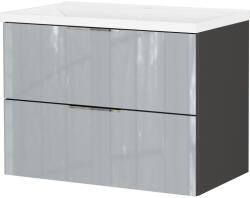 Germania Сив гланцов стенен шкаф за мивка 81x61 cm Celano - Germania (9085-587)