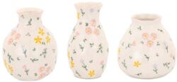 Sass & Belle Кремави глинени вази в комплект 3 бр. (височина 10 cm) Ditsy Floral - Sass & Belle (CZQ349)