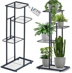 Vilde Virágágyás Fém 4 szintes emeletes virágtartó állvány növények virágok (569807)