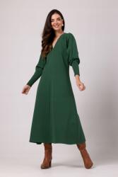 BeWear Ruha mindennapi maxi ruha V-nyakkal, zöld 38 M