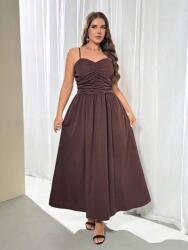 Shein Barna Klasszikus Maxi Ruha Shein Vállpántokkal 46