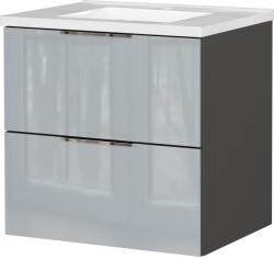 Germania Сив гланцов стенен шкаф за мивка 61x61 cm Celano - Germania (9084-587)