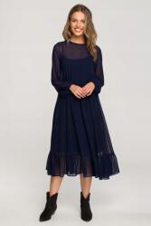 Stylove Ruha Nyárra Chiffon Fodros Sötétkék 40 L