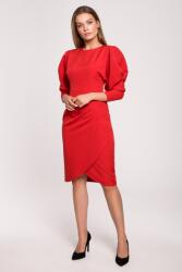 Stylove Ruha Elegáns Női Esküvőre, Bő Ujjú, Piros 44 XXL (S284)