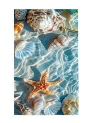  Prosop de plaja cu uscare rapida CORALIA colorat 70 x 140 cm, 100% microfibra Prosop
