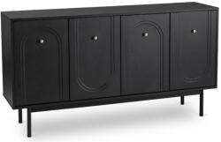 Mebel Elite MARLEN 155 cm-es fekete komód (W-MAZOMA-CZ-N-CZ-U-ZL-KOM4D)