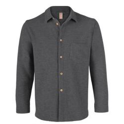 Engel Мъжка риза с копчета Engel L/S Shirt - Lavagrau Melange - размер 46/48 (EU) (033-1723-0213)