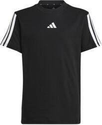 Adidas Детска тениска adidas Kid's 3 Stripes Tee 160 T-shirt - Black / White - размер 140 (EU) (704-4530-0112)