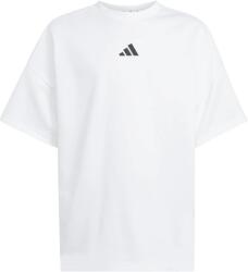 Adidas Детска тениска adidas Kid's Future Icons Oversized Tee T-shirt - White / Black - размер 128 (EU) (704-6096-0312)