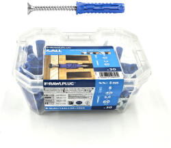  4ALL nagyteljesítményű univerzális nylon dübel 6x30mm süllyesztett fejű csavarral 4, 5x40mm ultramid - bakonykotoelem - 1 648 Ft