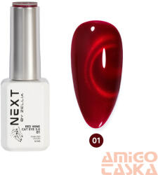  Next By Zellia Gél Lakk 10Ml - Red Wine Cat Eye - 001 (RWCE-001)