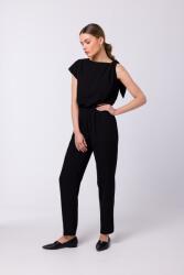 Stylove Elegáns Női Overál Női Vállpántos Fekete 42 XL