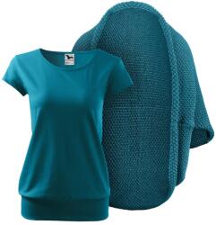 Bontis Set damă: Cardigan tricotat și tricou City - Petrol / turcoaz | XL (set-L497/MAL120_5/trqs_XL)