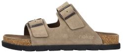 RIEKER Papuci barbati, bej, casual, piele intoarsa, cu talpa groasa, Rieker 21190-27-Bej (Marime: 40) (21190-27-Bej-40)