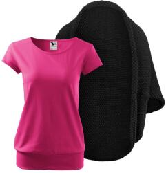 Bontis Set damă: Cardigan tricotat și tricou City - Neagră / violet | S (set-L497/MAL120_1/purp_S)