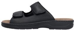 RIEKER Papuci barbati, negru, casual, piele naturala, cu talpa joasa, Rieker 20390-00-Negru (Marime: 46) (20390-00-Negru-46)