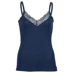 Engel Дамско копринено термобельо Engel Women's Top with Lace Silk base layer - Marine - размер 42/44 (EU) (114-1895-0113)
