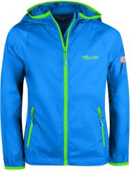 TROLLKIDS Детско ветрозащитно яке Trollkids Kids Fjell Running Jacket Windproof jacket - Medium Blue / Green - размер 128 (EU) (718-0014-0815)