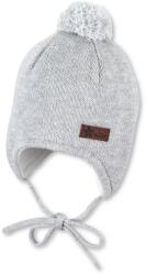 Sterntaler Детска зимна шапка (beanie) Sterntaler Kid's OCS Knitted Beanie Pompom Beanie - Silber Melange - размер 41 cm (904-2474-0212)