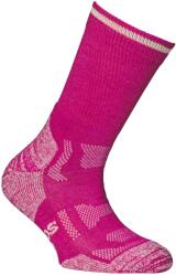 Alpacasocks&Co Детски туристически чорапи Alpacasocks&Co Merino Outdoor Kids Walking socks - Pink / Off-White Trim - размер 27-30 (EU) (201-7550-0312)