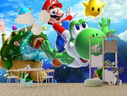 Planet Studio Mario Bros Fotótapéta Gyerekeknek Falra, Színes 200 X 140