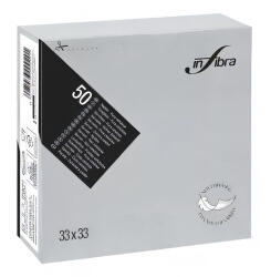 INFIBRA Szalvéta INFIBRA 2 rétegű 33x33 cm szürke 50 lapos - fotoland