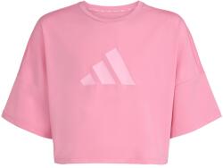 adidas Детска спортна тениска adidas Kid's Sport Icon Crop Tee Sport shirt - St Tropic Bloom / True Pink - размер 116 (EU) (704-6099-0211)