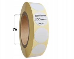  Fi 30 mm fehér kerek thermo címkék 2000 gilza 76 sárga zebra hátlap (eter-fi30-2000-76-akr-PRZEW)