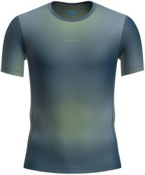 Icebreaker Мъжко мериносово термобельо Icebreaker Merino 75 Cool-Lite Feather S/S Crewe AOP Sport shirt - Atlantis / Flint Blue / Seaglass (015-2351-0111)
