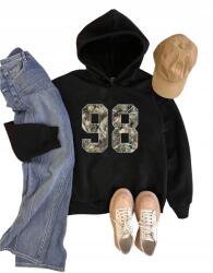 Shein Regular Női Kapucnis Pulóver, Fekete Xs